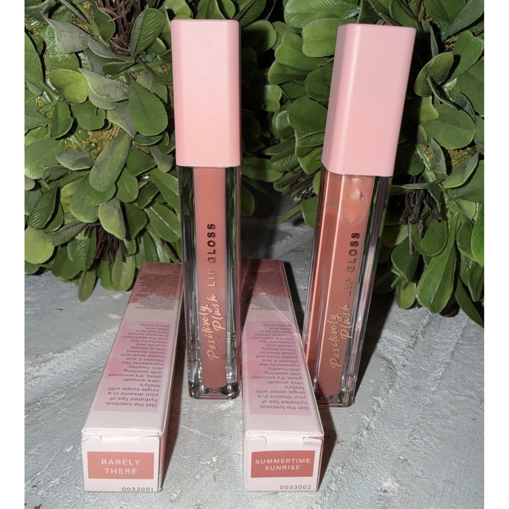 MALLY XO ~β POSITIVELY PLUSH LIP GLOSS DUO Barely There And Summertime Sunrise